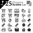 Shopping icons set, basic series