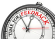 time for feedback concept clock