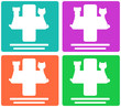 colorful veterinary symbol with dog, cat and medical cross