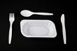 Partyschale mit Löffel, Gabel und Messer