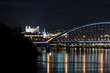 bratislava castle at night