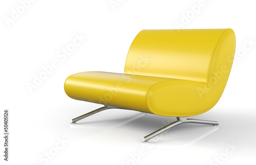 Illustration: Ergonomischer Designer Sessel Gelb Ergonomischer Designer Sessel Gelb