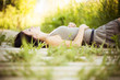 Photo: Lying on a walkway Lying on a walkway