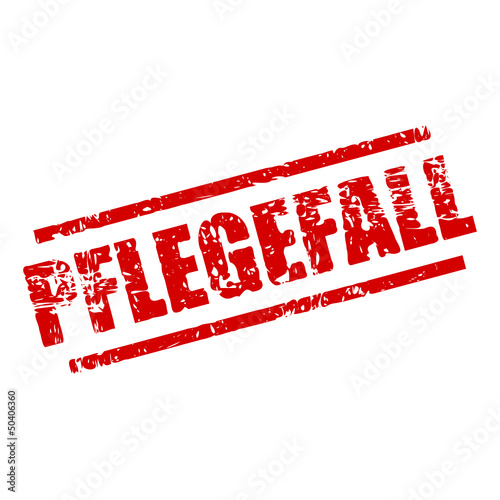 Vector: stempel eckig pflegefall I stempel eckig pflegefall I