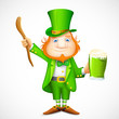 Leprechaun wishing Saint Patrick's day