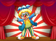 A stage with a funny clown