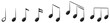 The musical notes