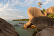 Plage Anse source d'argent à la Digue aux Seychelles