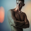 Foto: Portrait of strong athletic caucasian man. Portrait of strong athletic caucasian man.