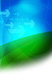 blue green brochure graphics
