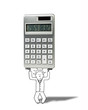 illustration of businessman in pain with sales