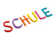Schriftzug Schule aus Plastilin