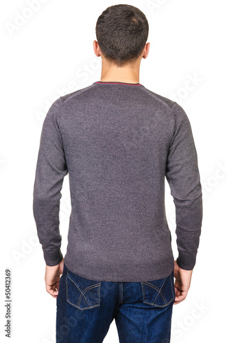 Photo: Male sweater isolated on the white Male sweater isolated on the white