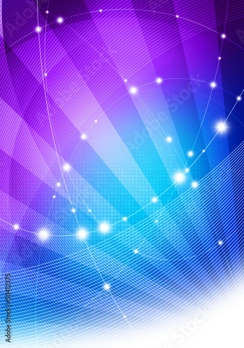 Illustration: blue purple networks blue purple networks