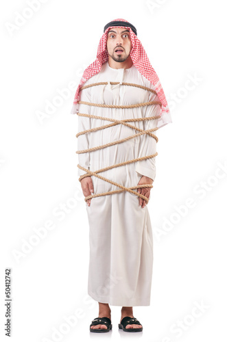 Photo: Arab businessman isolated on white Arab businessman isolated on white