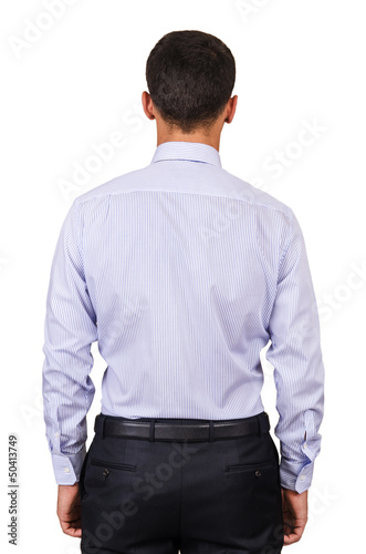 Photo: Male model with shirt isolated on white Male model with shirt isolated on white