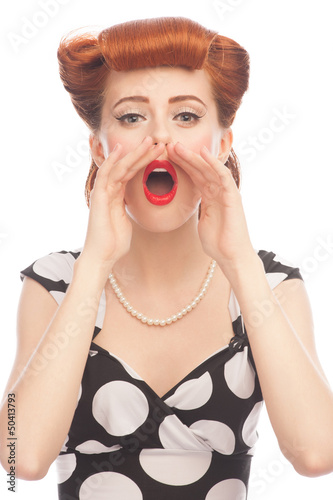 Photo: Woman screaming out loud Woman screaming out loud