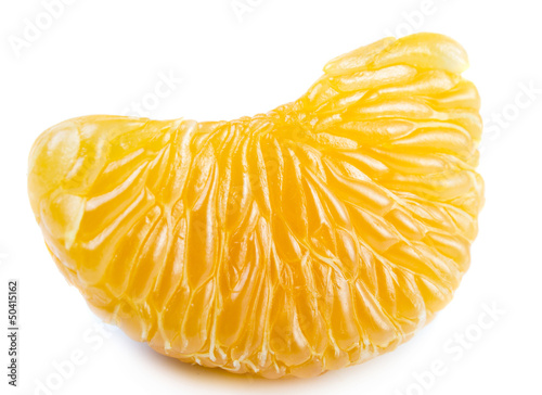 Photo: Tangerine slice isolated on white Tangerine slice isolated on white