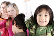 Photo: Group of playful children in studio Group of playful children in studio