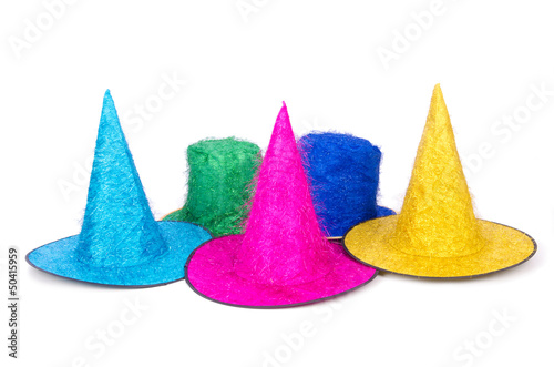 Photo: Party hats isolated on the white Party hats isolated on the white