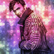 Multicolored portrait of elegant young handsome man.