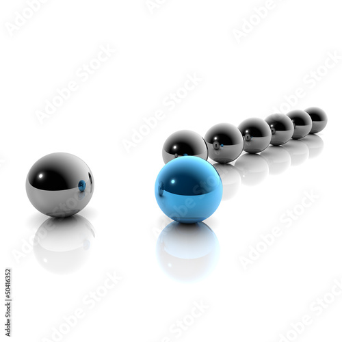 Illustration: Aus der Menge herausragen: 3D Grafik / 3D Illustration Aus der Menge herausragen: 3D Grafik / 3D Illustration