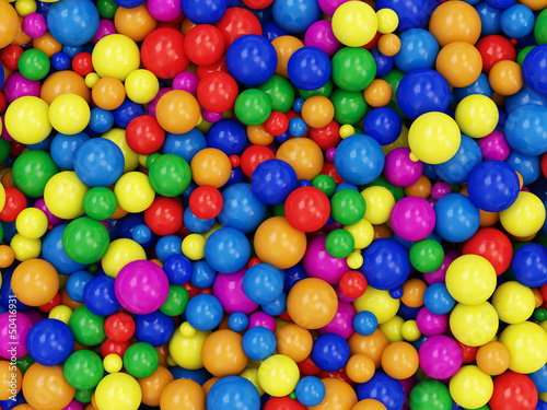 Illustration: Heap of Colorful Balls Abstract Background Heap of Colorful Balls Abstract Background