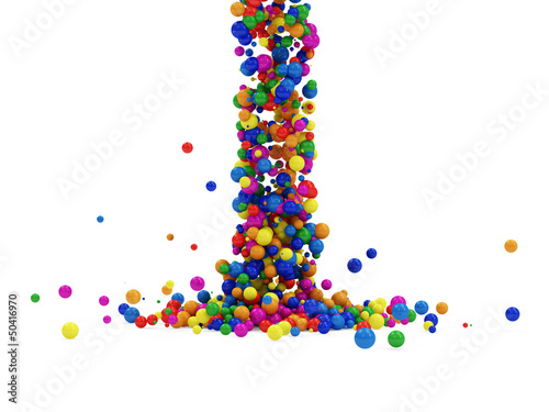 Illustration: Abstract Illustration of Colorful Balls Falling Abstract Illustration of Colorful Balls Falling