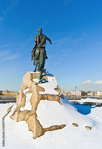 Photo: The Bronze Horseman Monument in St. Petersburg, Russia The Bronze Horseman Monument in St. Petersburg, Russia