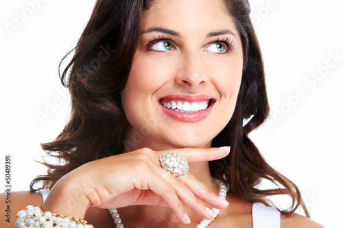 Photo: Young beautiful woman face. Young beautiful woman face.