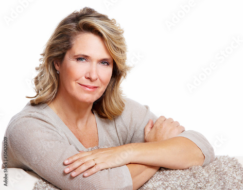 Photo: Happy senior woman. Happy senior woman.