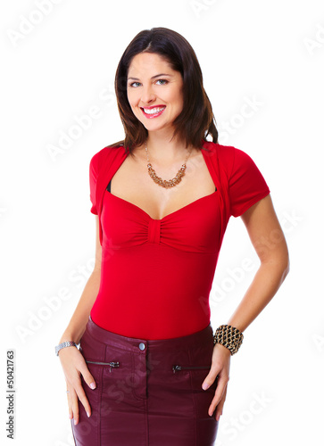 Photo: Young beautiful woman portrait. Young beautiful woman portrait.