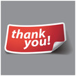 Thank you - grateful label. Vector.