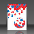 Puzzle pieces vector design - flyer