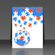 Puzzle pieces vector design - flyer