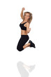 Excited Woman Jumping