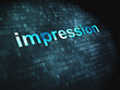 Marketing concept: Impression on digital background