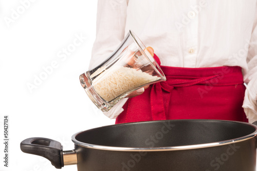 Photo: Cooking with rice Cooking with rice