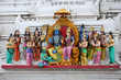 Different Hindu gods sculpted on temple