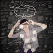 Female student stress out