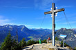 Gipfelkreuz Berg Wank Blick auf Zugspitzmassiv