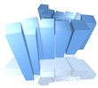 3d Business success graph