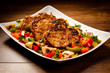 Roasted meat and vegetables