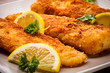 Fish dish - fried fish fillet with vegetables