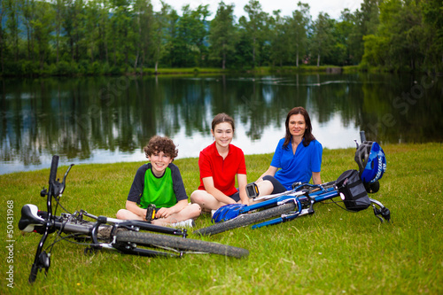 Photo: Cyclists resting Cyclists resting