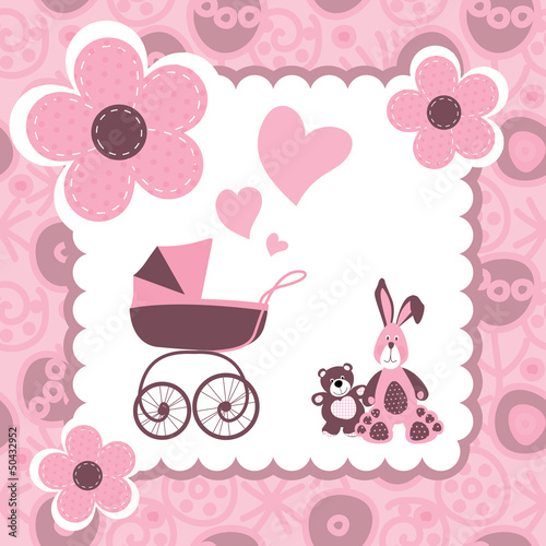 Vector: greeting card born babies greeting card born babies