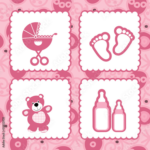 Vector: greeting card born babies greeting card born babies