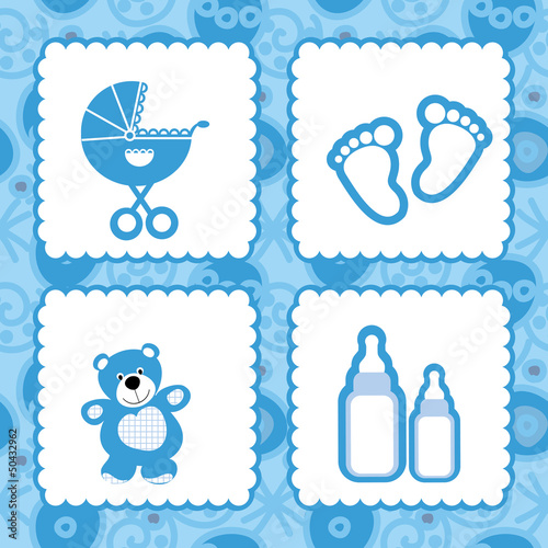 Vector: greeting card born babies greeting card born babies