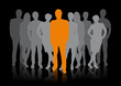 Leader of Teamwork on black Background # Vector