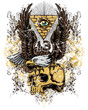 Eagle and skull